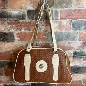 5 for $25🔥Walnut Brown Quilted Faux Leather Double Strap Handle‎ Purse New